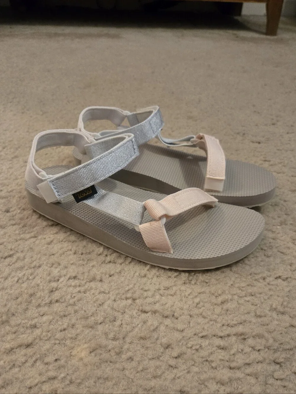 Teva Kids Sandals Light Pink and Gray Sz 5